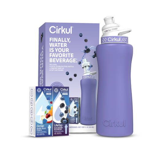 32oz. Matte Periwinkle Stainless Steel Bottle Starter Kit A5