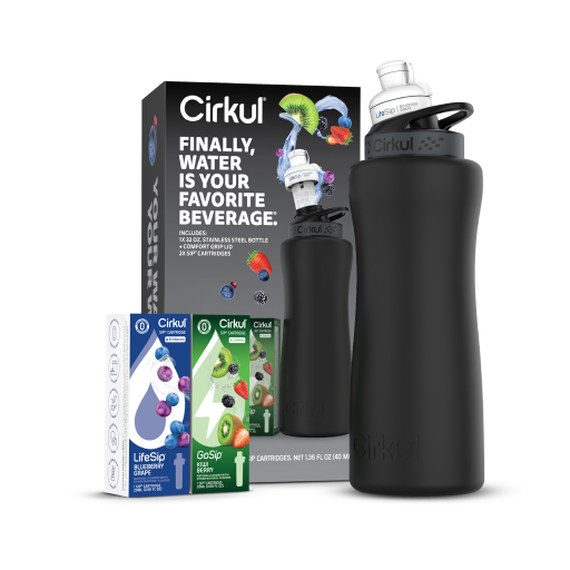 32oz. Matte Black Stainless Steel Bottle Starter Kit Q4